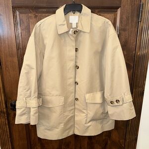 Tan Button-Up Trench Coat